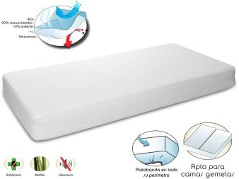 Protector de Colchón Impermeable Transpirable Bambú