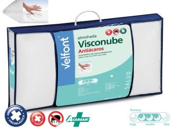 Almohada Cervical Visconube Antiacaros de Velfont viscoelastica