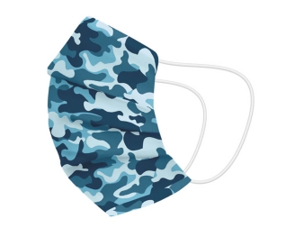 Mascarilla Lavable Naturals Camuflaje Azul