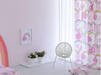Cortina Iris infantil con ojales o trabillas