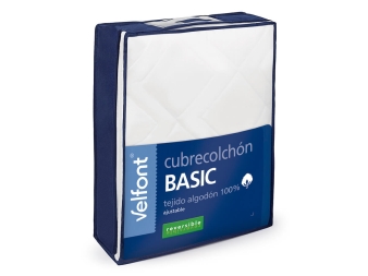 Cubrecolchón Basic de algodón reversible de Velfont