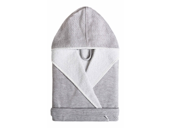 Albornoz Unisex New York gris (magnetic grey) con capucha