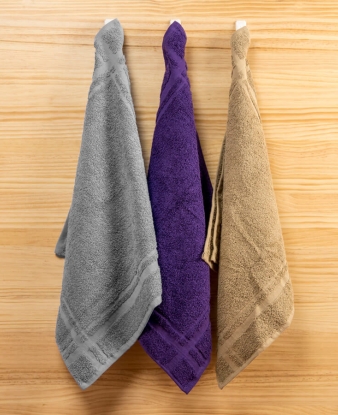 Paño Cocina Algodón Deskarao gris, berenjena y beige