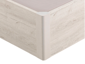 Arcón de gran capacidad con esquinas de madera Design glaciar