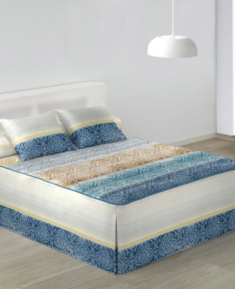 Colcha Edredón JVR Bakar Mandala azul