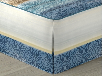 Colcha de invierno con volante azul Bakar con mandala