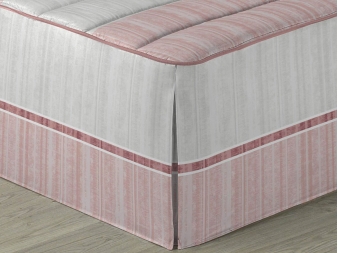 Edredón con faldón rosa Bombay