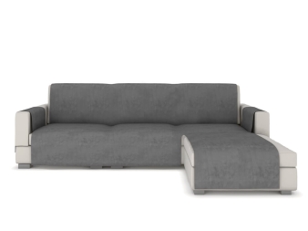 Funda Chaise Longue izquierda JVR Terciopelo gris