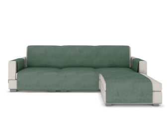 Funda Chaise Longue izquierda JVR Terciopelo verde