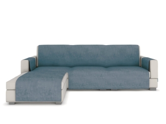 Funda Chaise Longue derecha JVR Terciopelo azul