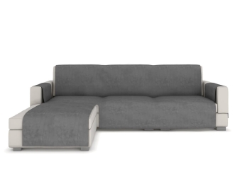 Funda Chaise Longue derecha JVR Terciopelo gris