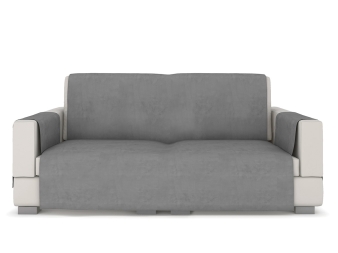 Funda Sofá JVR Terciopelo 2 Plazas gris