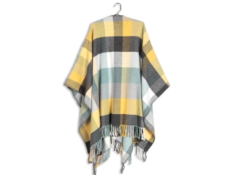 Poncho amarillo cuadro escocés Scott 075 Manterol