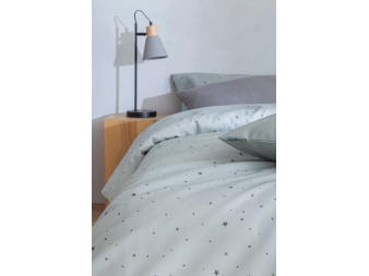 Funda Nórdica Algodón Jersey Astro turquesa con sábana bajera