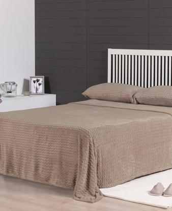 Sábanas Coralina Lisas Karamelo Jacquard beige
