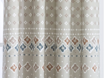 Cortina de tela y diseño estampado Toledo azul