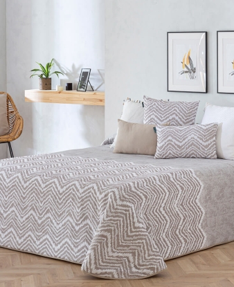 Colcha Confecciones Paula Bilbao jacquard beige