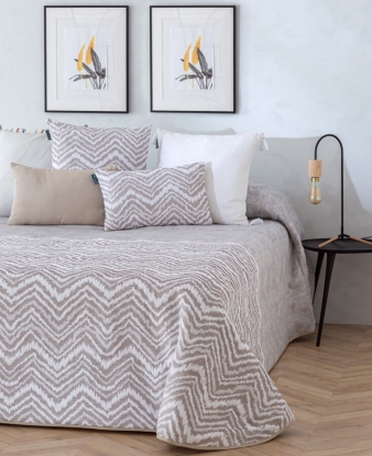 Edredón Borreguillo Jacquard Bilbao beige
