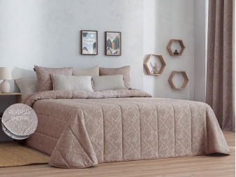 Edredón Borreguillo Jacquard Somo beige