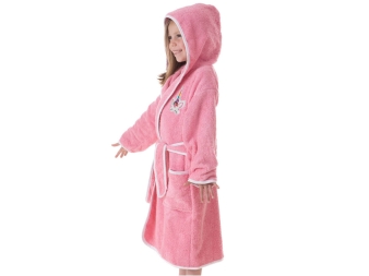Albornoz Infantil Pink Unicorn con Capucha de Dhestia