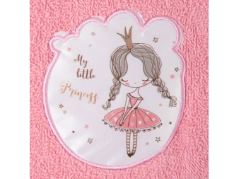 Albornoz para niña Little Princess con diseño bordado