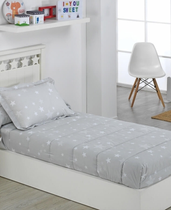 Edredón Ajustable Stars + Funda Cojín gris