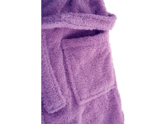 Albornoz morado liso con Capucha Orejas Dhestia Home