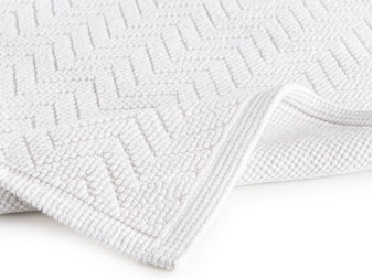 Alfombra para Baño Antideslizante Chevron blanco (white)