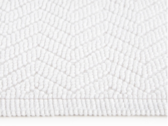 Alfombra para salir de la ducha Chevron Sorema blanco (white)