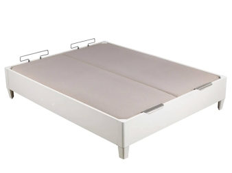 Arcón con Tapa Doble Abatible y Almacenamiento al Aire blanco Design
