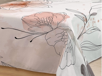 Colcha Floral Leini Karamelo con Impresión Digital