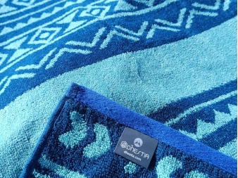 Toalla de Algodón Étnica Azul Azteca