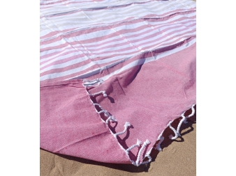 Pareo Rosa con Flecos Harnai para playa y piscina