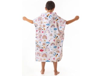 Poncho Infantil Rainbows con Capucha