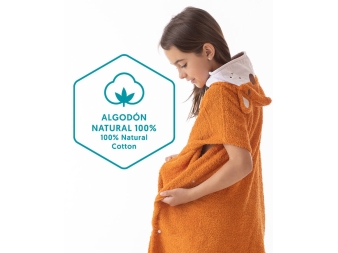 Poncho para Niña Foxy con Algodón Natural