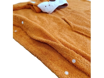 Poncho de Algodón Rizo con Botones Foxy Dhestia