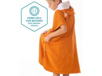 Poncho de Playa y Piscina con Botones Foxy