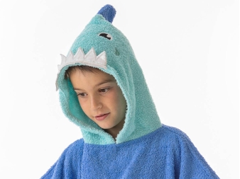 Poncho con Capucha de Tiburón para Niñas y Niños