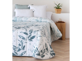 Cubrecamas Estampado para Entretiempo Zamora azul