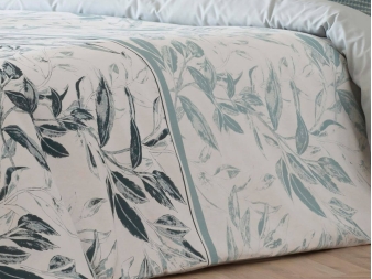Funda Nórdica con Diseño Estampado Hojas Zamora azul