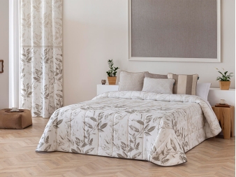 Colcha Gran Confort Zamora beige con doble acolchado