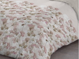 Dúo Nórdico Flora de algodón rosa con diseño Gingko