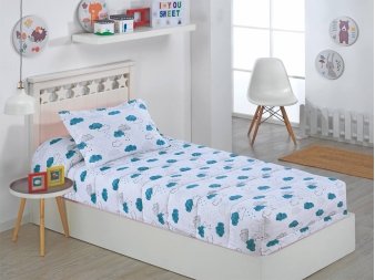 Edredón Ajustable Infantil Nubes Agua Dhestia