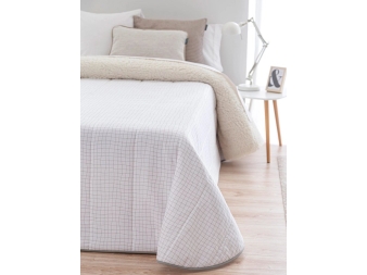 Edredón Térmico Gráfico beige con estampado juvenil a cuadros