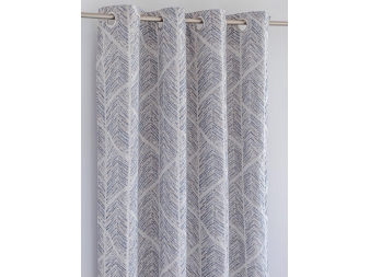Cortina Confecciones Paula Béjar jacquard azul