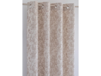 Cortina jacquard Confecciones Paula Huesca beige