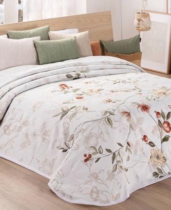 Colcha Manterol Coquette Floral jacquard