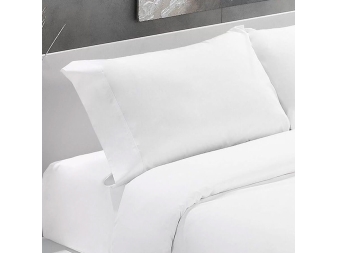 Funda Almohada Lisa Manterol Percal 200 Hilos blanco