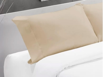 Funda Almohada Lisa Manterol Percal 200 Hilos camel