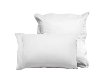 Funda de Almohada de Algodón Percal de Algodón blanco